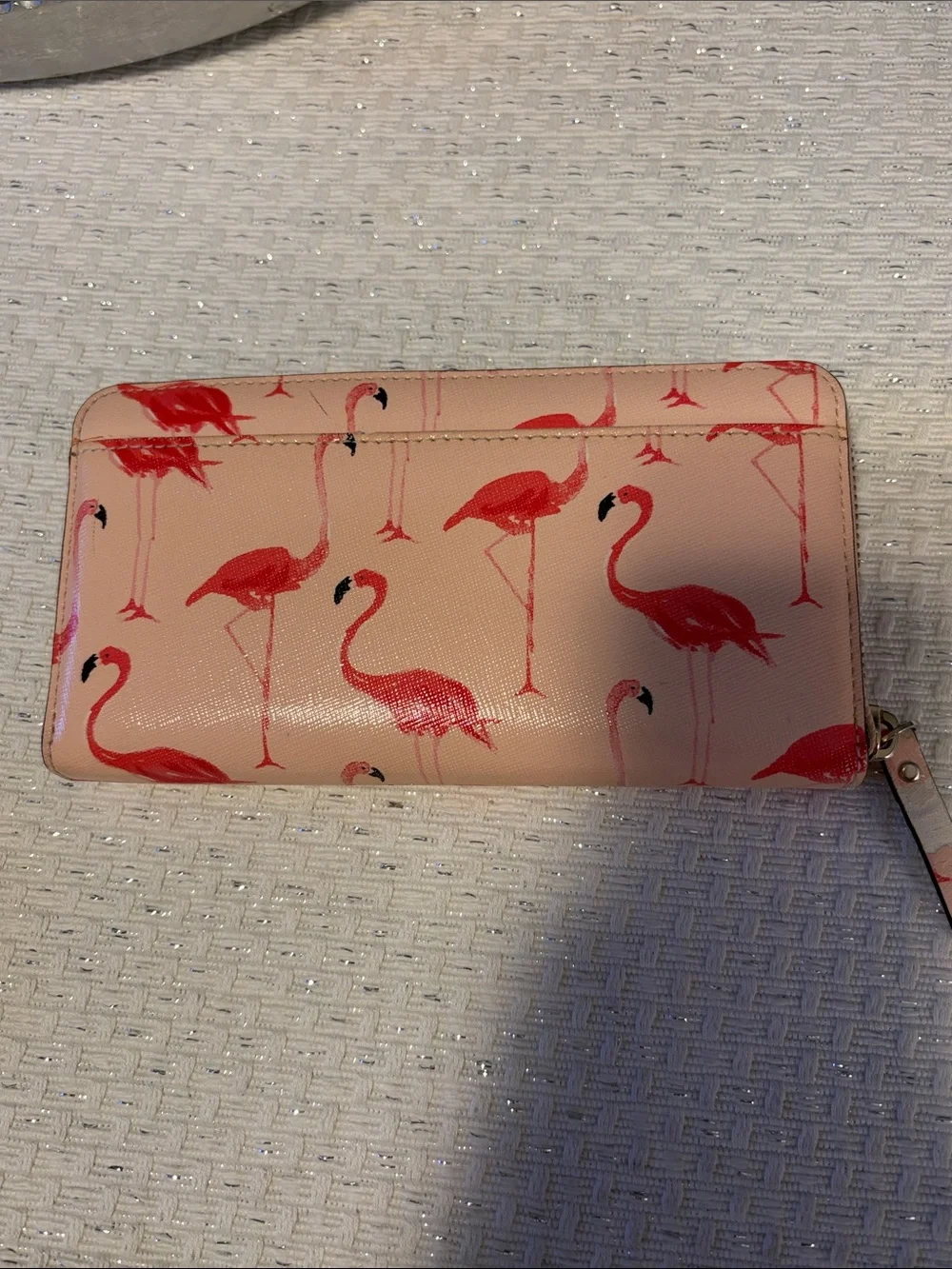 kate spade Flamingo Print Zip Wallet - Pink, Coral